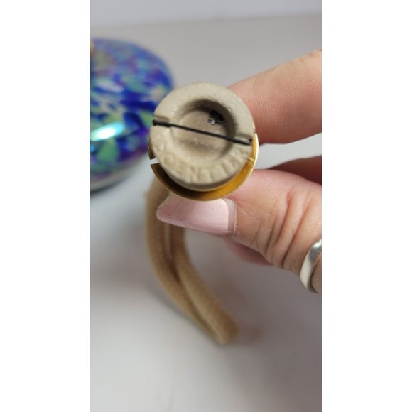 La Tee Da Fragrance Lamp Conical Effusion Iridescent Art Glass Ornate diffuser - Picture 4 of 12